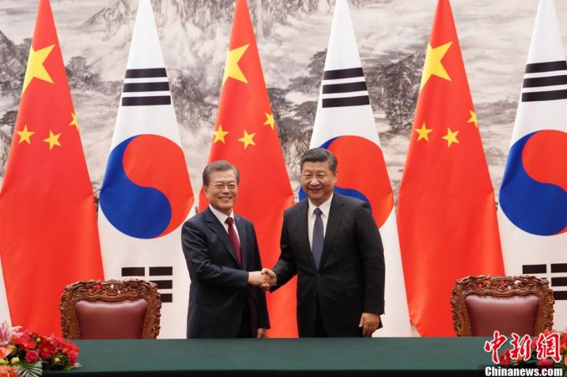 시진핑 中 국가주석, 문재인 韓 대통령과 회담...