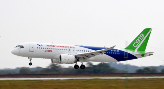 C919 여객기 中 난창 비행대회서 선보여