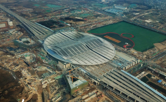 中 징슝청지 철도 슝안역 건설 막바지 단계에