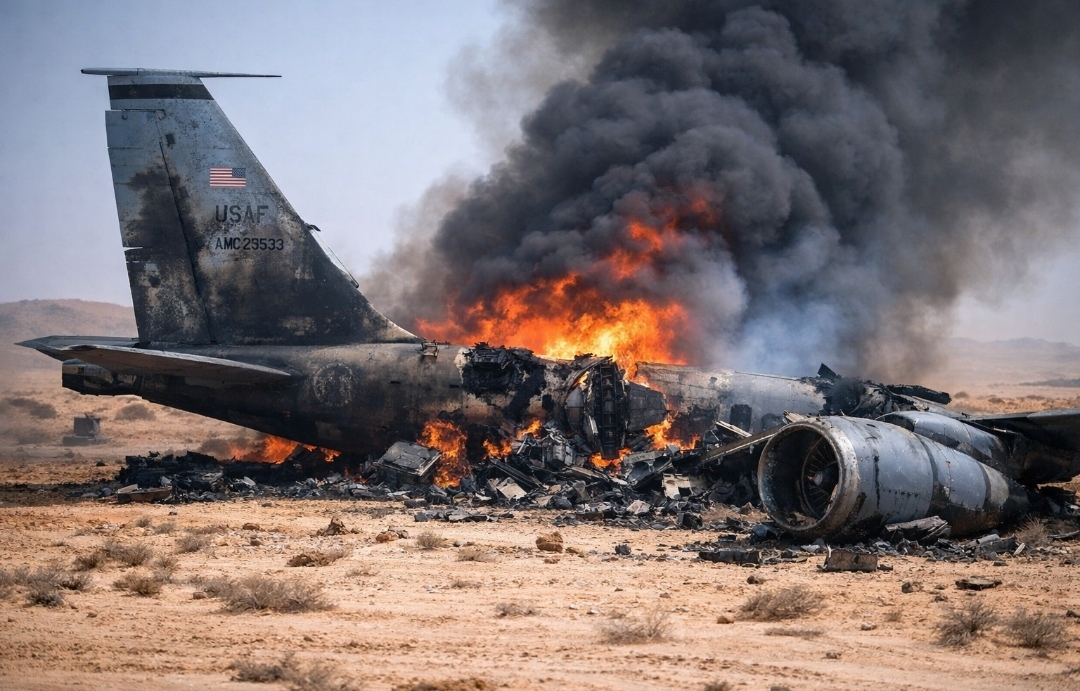 미 공중급유기 이라크 서부 추락… 미군 “적군 공격 아닌 사고”