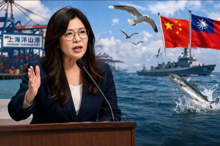 정리원 “하늘엔 새, 바다엔 물고기”…양안 파장