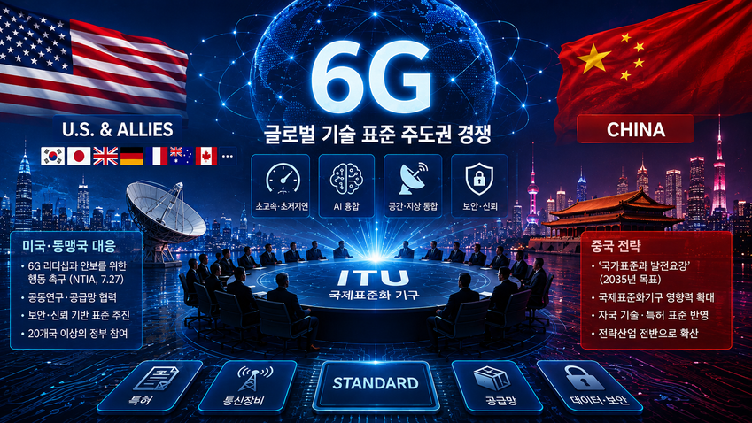 “6G 규칙 누가 정하나”…미·중 기술패권, ‘표준 전쟁’ 본격화