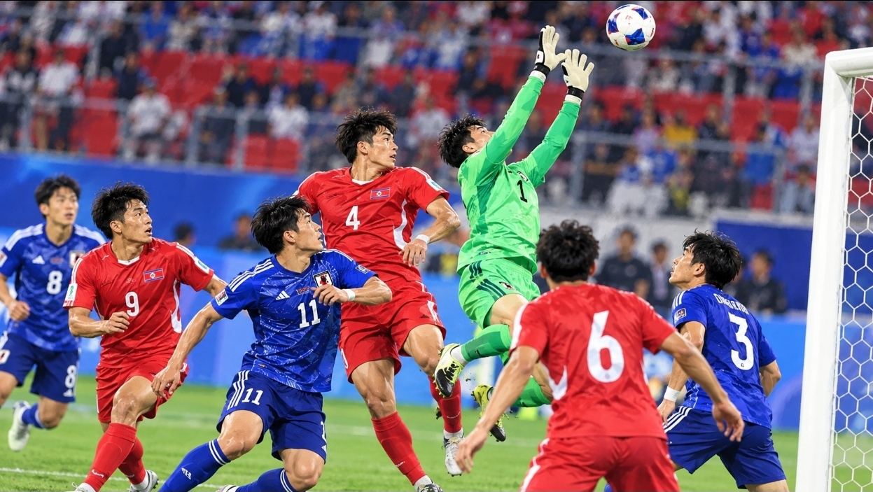 졌지만 잘 싸웠다…북한 남자축구, 일본에 0-1 석패