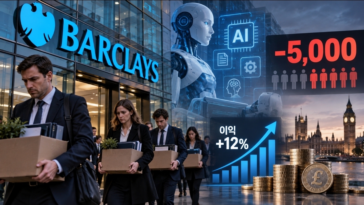 영국 바클레이스, AI 도입 속 5000명 감원…이익은 12% 증가