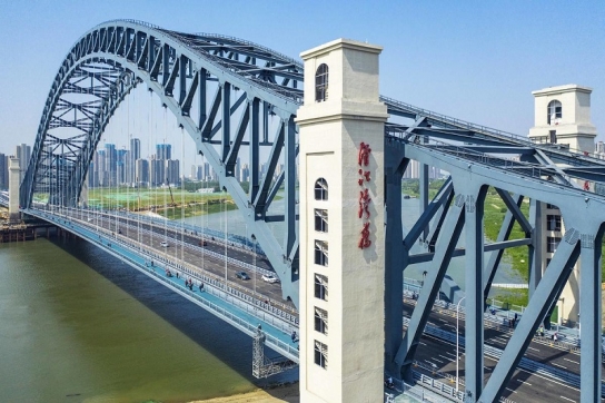 中, 우한 한강칠교 한강만교 개통